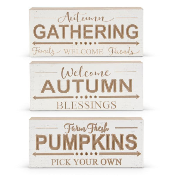 Engraved Wood Harvest Message Wall Sign