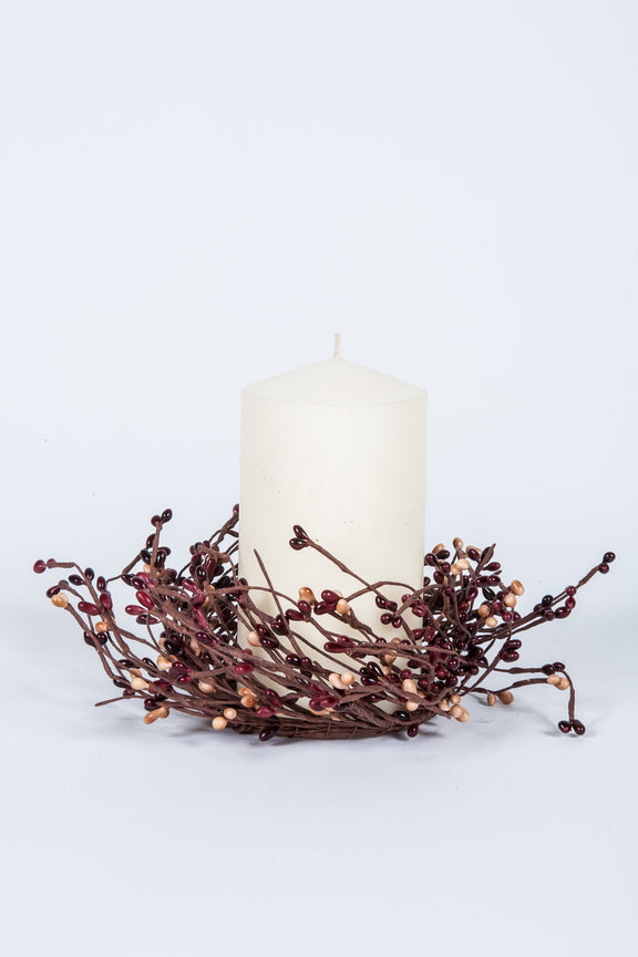 3.5" Rice Berry Candle Ring Mulberry