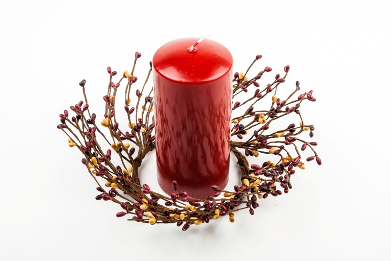 4.5" Rice Berry Candle Ring Mulberry