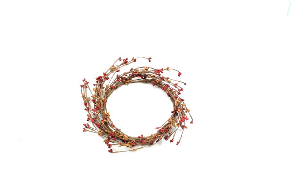 6" Candle Ring Red, Tan