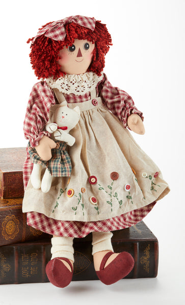 Raggedy Doll with Cat