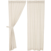 Simple Life Flax Natural Panel Curtain Set