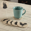 Sawyer Mill Charcoal Poultry Jute Coasters - Set of 6