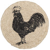 Sawyer Mill Charcoal Poultry Jute Coasters - Set of 6