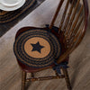 Farmhouse Jute Chair Pad Applique Star