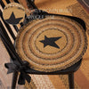 Kettle Grove Jute Chair Pads Applique Star - Set of 6