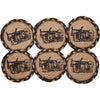 Sawyer Mill Charcoal Plow Jute Coasters - Set of 6