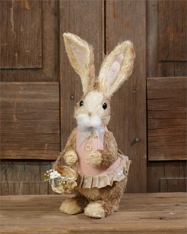 Girl Bunny - Basket On Arm