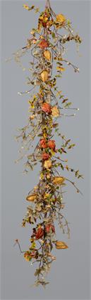 Garland - Pods, Mini Pumpkins, Assorted Fall Foliage