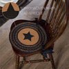 Farmhouse Jute Chair Pad Applique Star