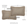 Sawyer Mill Charcoal Ticking Stripe Fabric Pillow