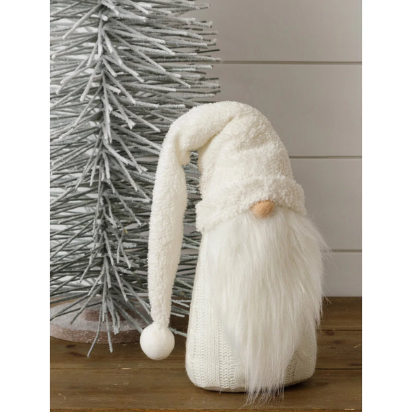 Gnome - White With Fuzzy Hat, Large