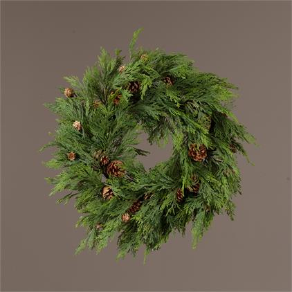 Wreath - Cedar And Cones