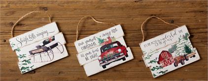 Hanging Signs - Truck, Tractor, Sleigh