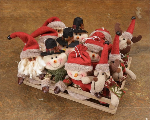Snow Lodge Ornaments - Reindeer, Santa & Snowmen