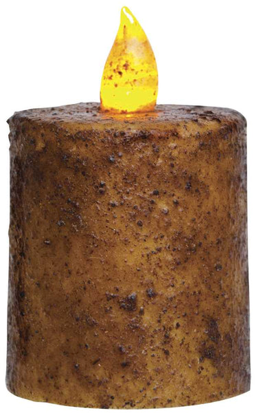 Burnt Mustard Timer Pillar - 2.5'' x 3''