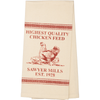 Sawyer Mill Red Chicken Muslin Unbleached Natural Tea Towel