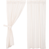 Simple Life Flax Antique White Panel Curtain Set