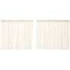 Tobacco Cloth Antique White Fringed Tier Set