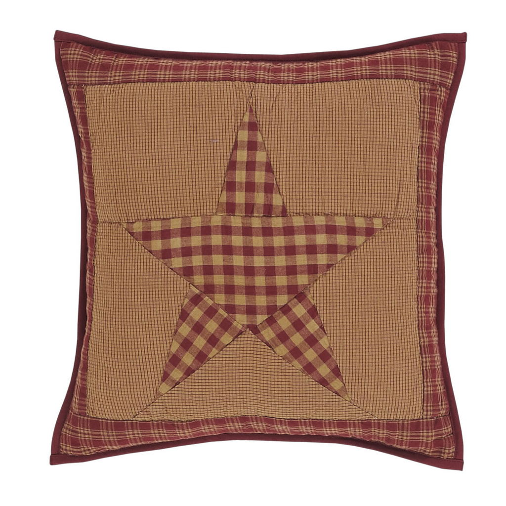 Ninepatch Star Quilted Pillow