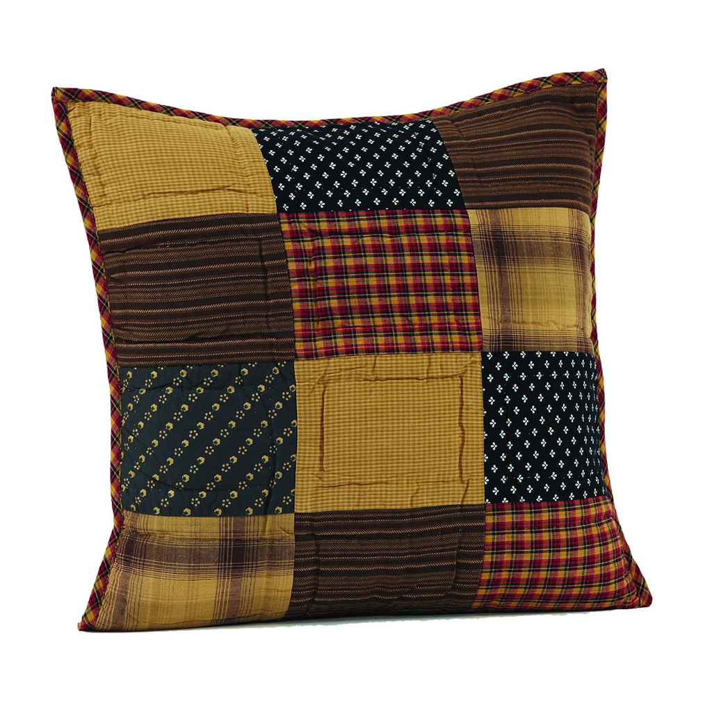 Patriotic Patch Quilted Pillow