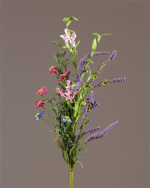 Branch - Twig Base w/Lavender and Pink Flowers