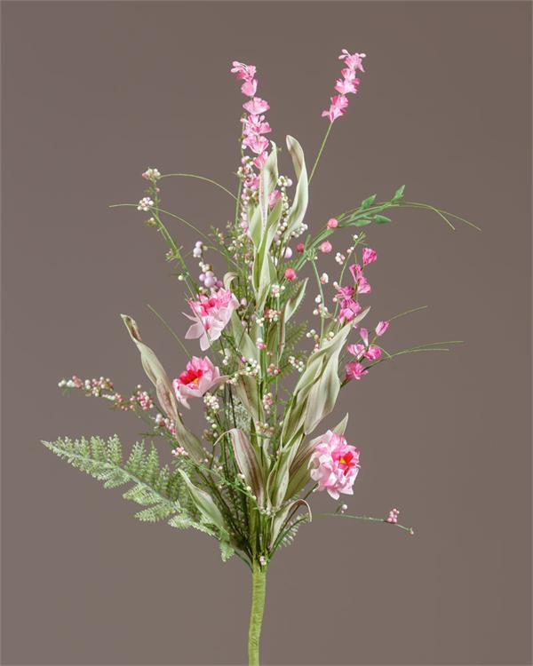 Branch - Assorted Pink Wildflowers & Ferns