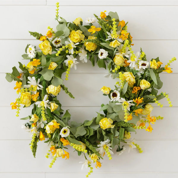 Wreath - Buttercup Yellow Variety Mix