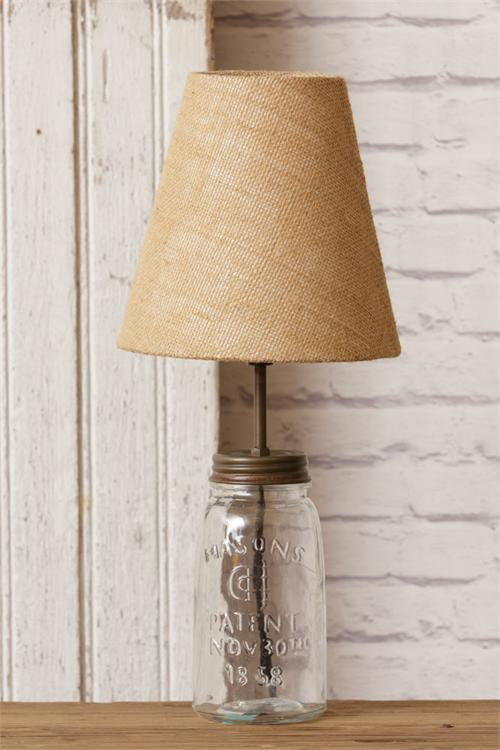 Mason Jar Lamp - Clear