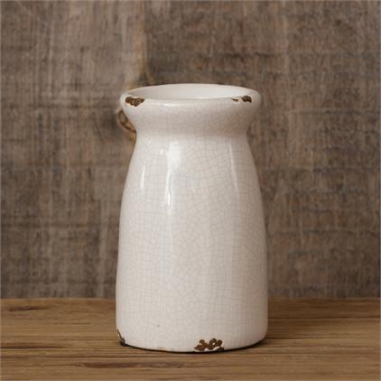 Pottery - Crackle Milk Bottle