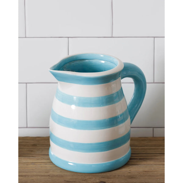 Pitcher - Blue and White Stripes