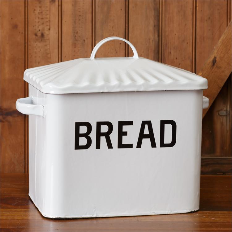 White Enamelware - Bread Box