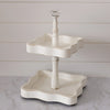 Chippy White Tiered Tray