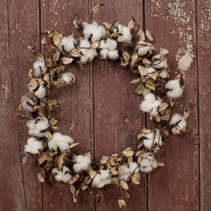 20" Cotton 'N' Pods Wreath