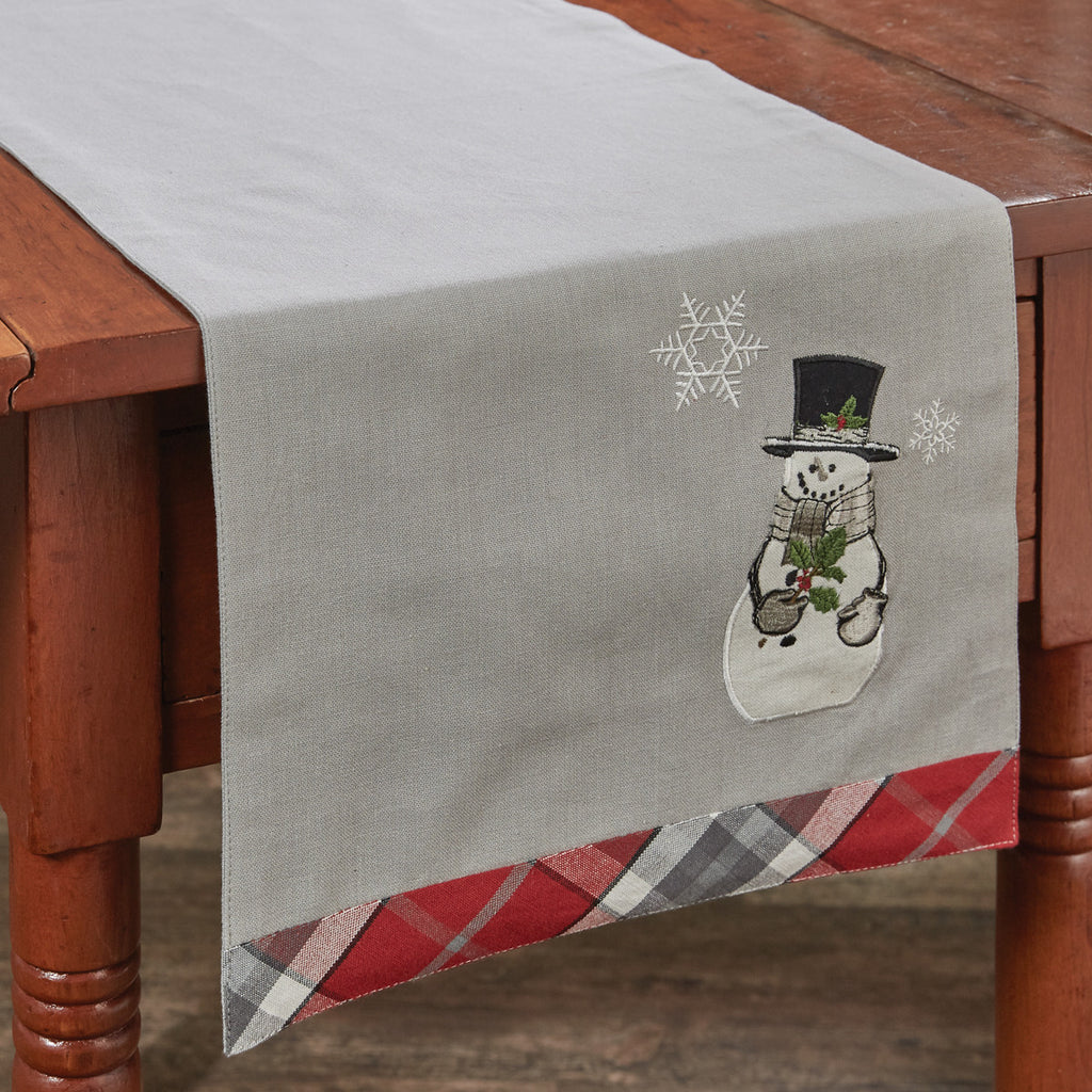 Snowman And Holly Table Runner - 36"L