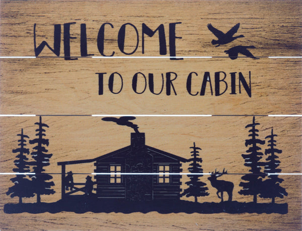 Welcome Cabin Pallet Art