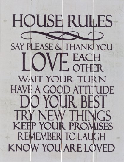 House Rules – White Pallet Art