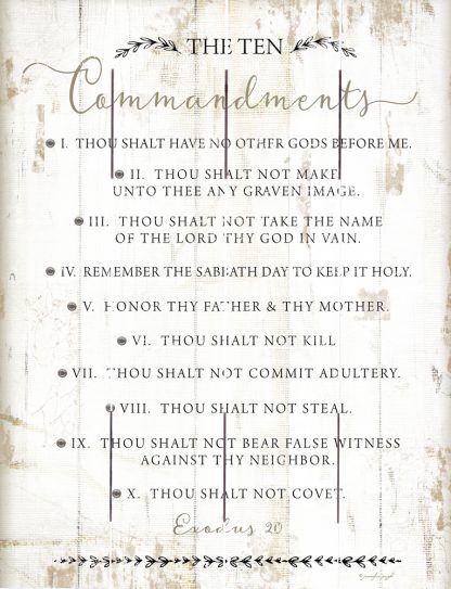 The Ten Commandments Pallet Art