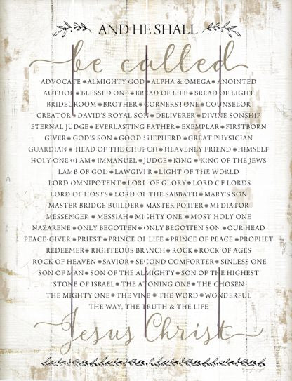 The Names of Christ Pallet Art
