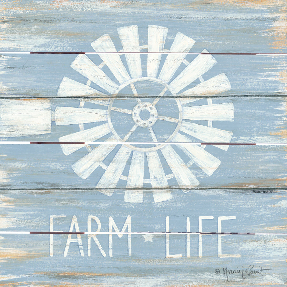 Farm Life Windmill Pallet Art