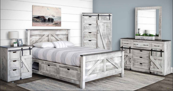 Bed-Barn Door with or without Drawers
