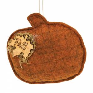 Fall Leaf Pumpkin Felt Ornament