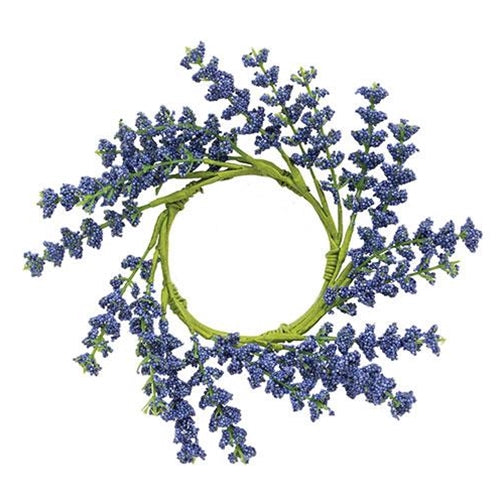 Blue Astilbe Candle Ring, 3"