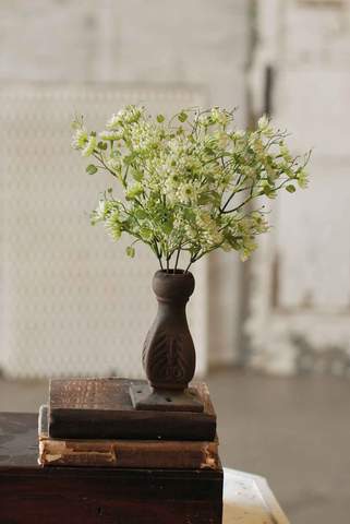 13.5" Ashland Flowers-White