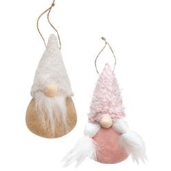 Mr. or Mrs. Fuzzy Hat Spring Gnome Ornament, 2 Asstd.