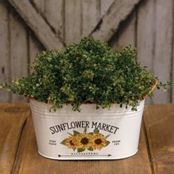 Yellow Rim Sunflower Market Oval Bucket