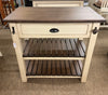J76M-Amish Maple Kitchen Cart-Antique White with Kona