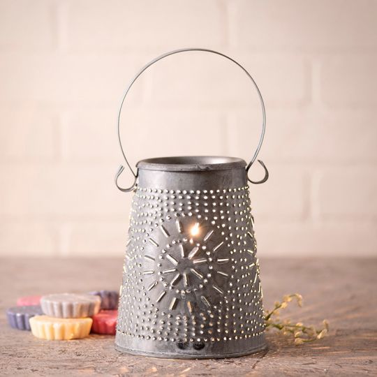 Irvins Tinware: Mini Wax Warmer with Country Star in Rustic Tin