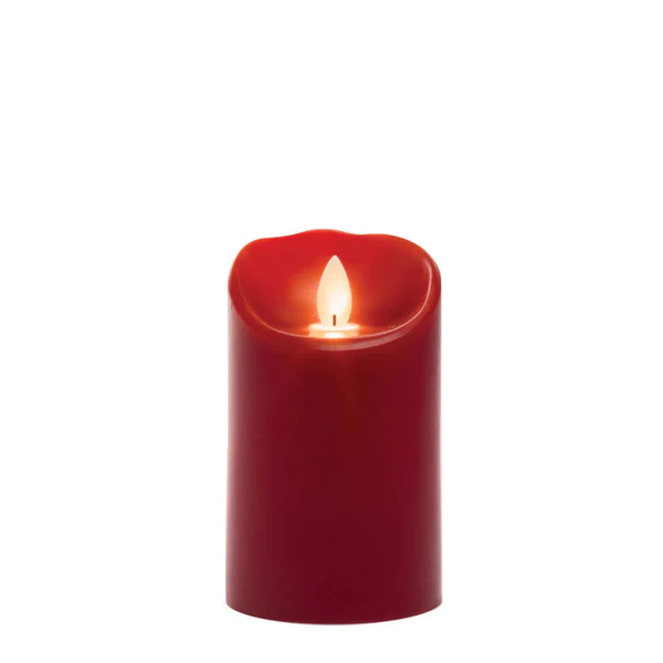 Mirage Smooth Pillar Candles - Red 3" Diameter