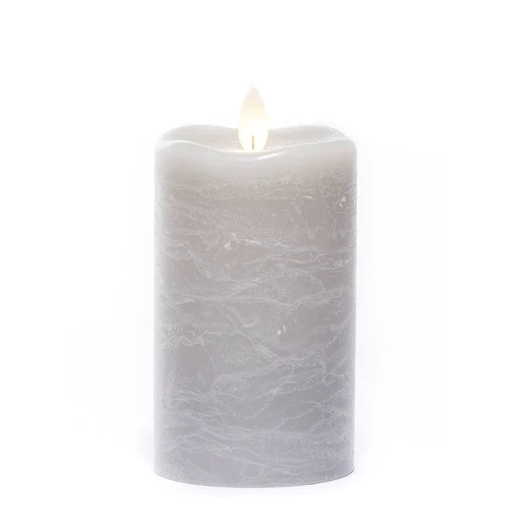 Mirage Frosted Rustic Pillar Candle